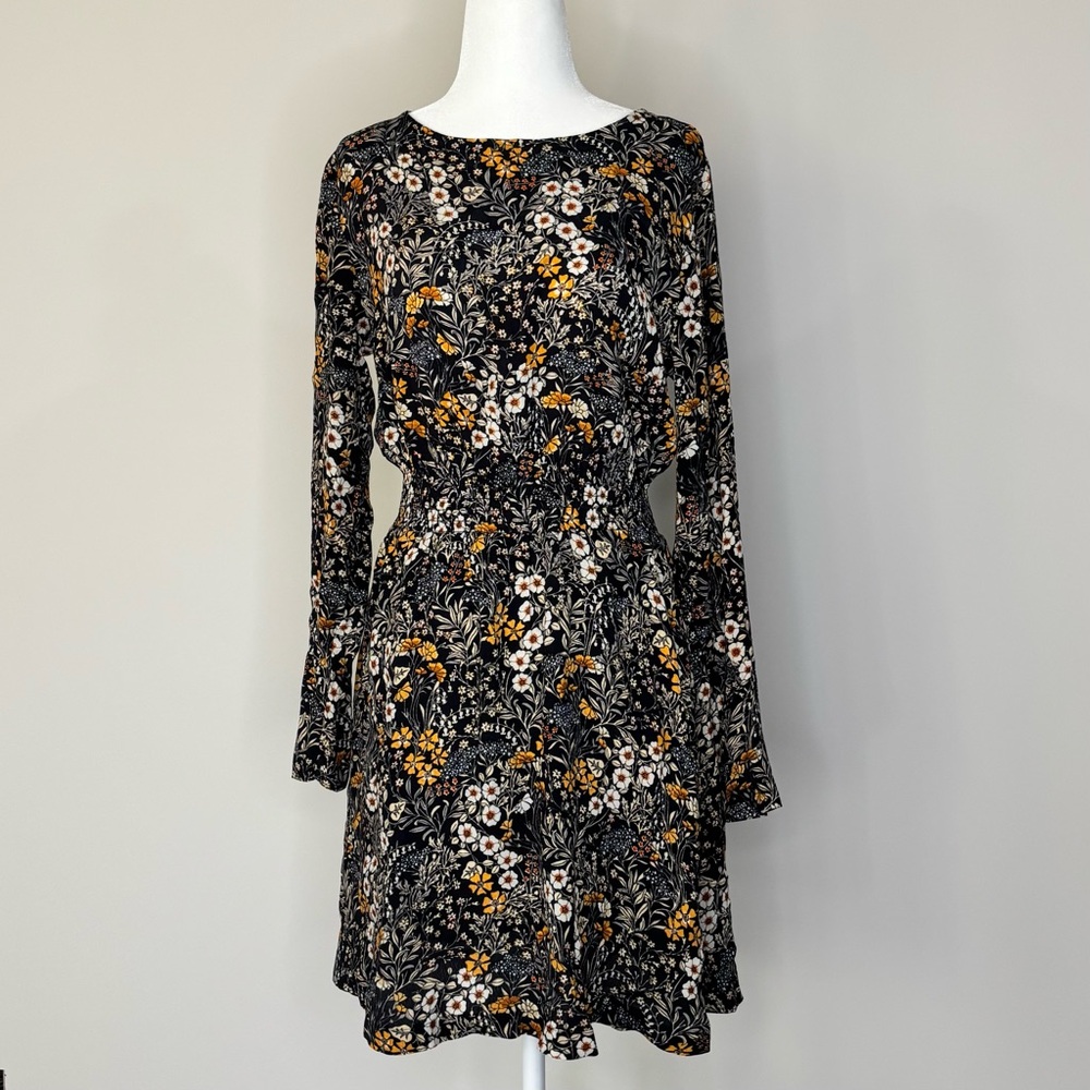 H&M Long Sleeve Floral Print Dress